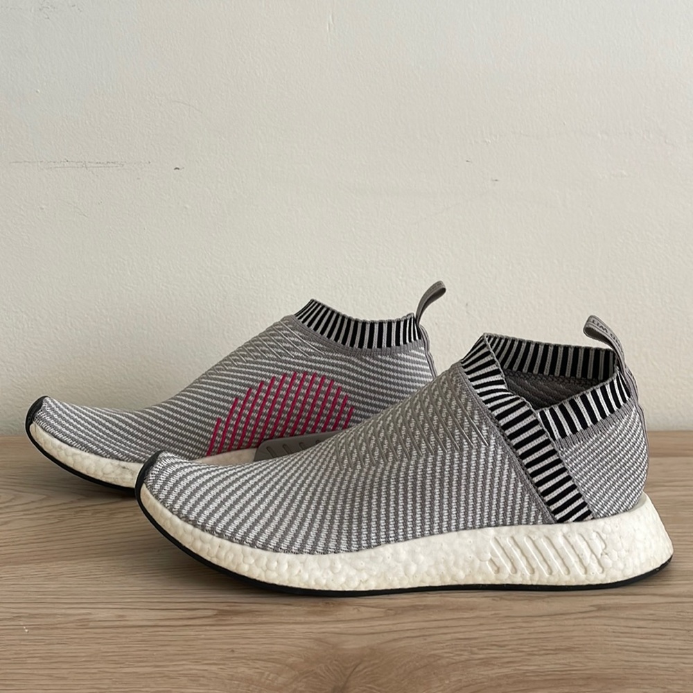City sock 2 ultraboost adidas size 12 gray pink slip on